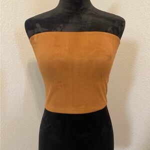 Women's Tan Strapless Top MixMatchy
